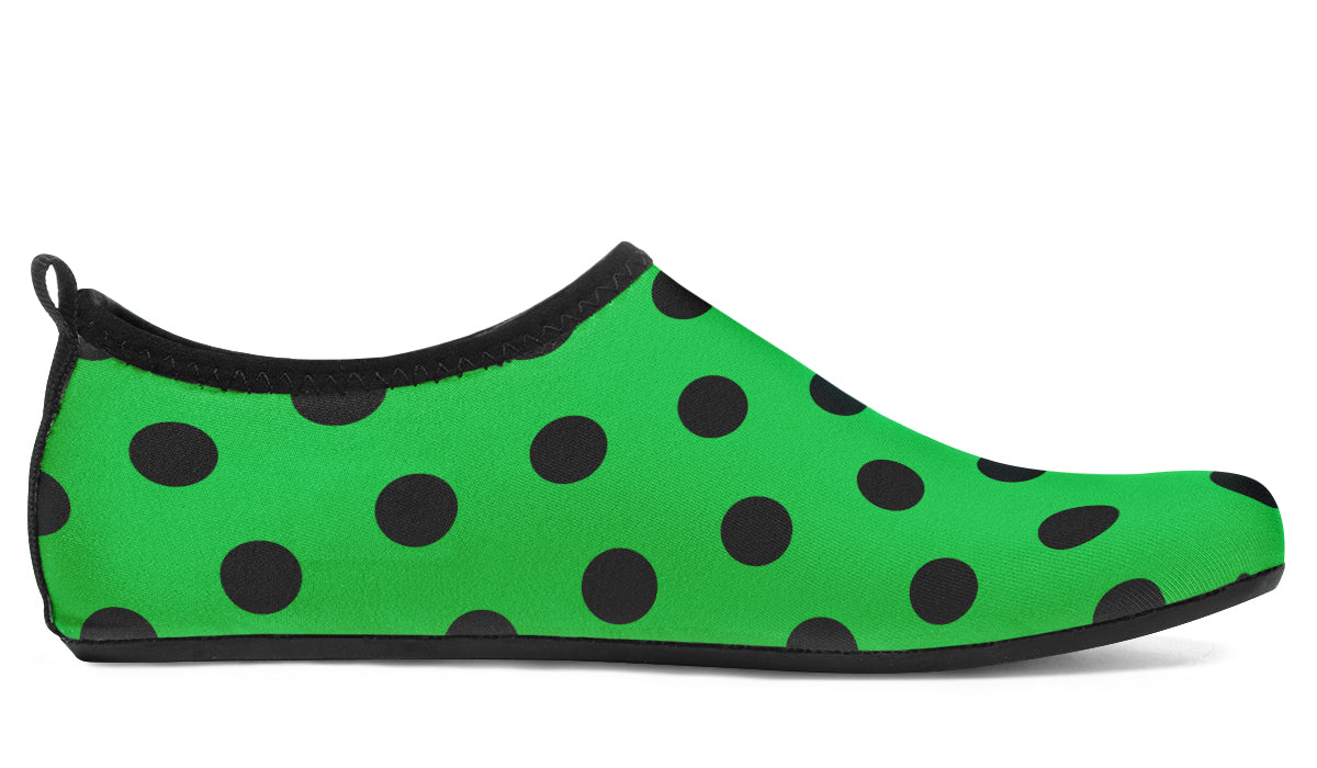 Lucky Green Polka Dot Water Shoes