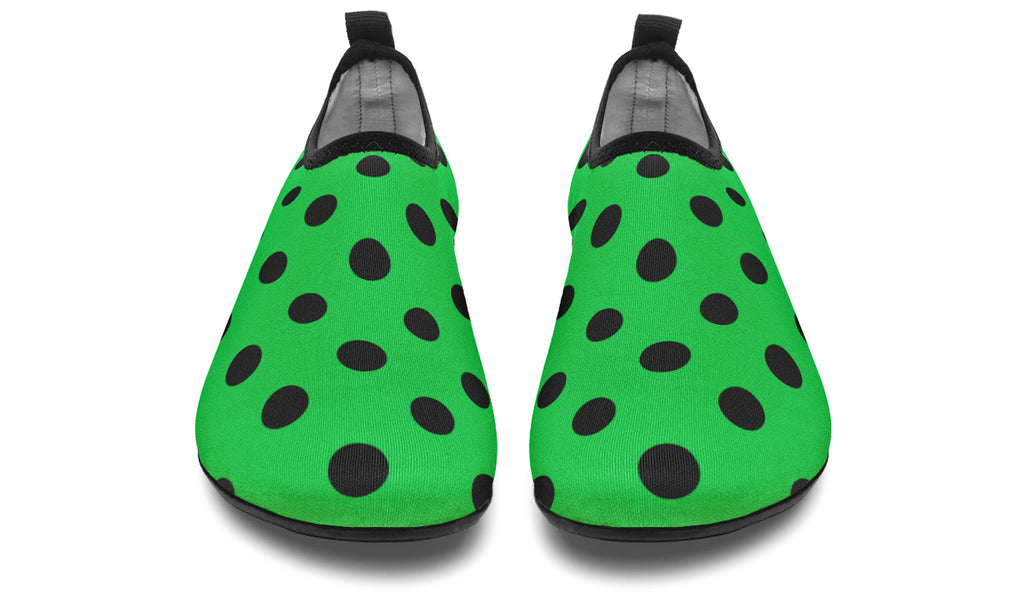 Lucky Green Polka Dot Water Shoes