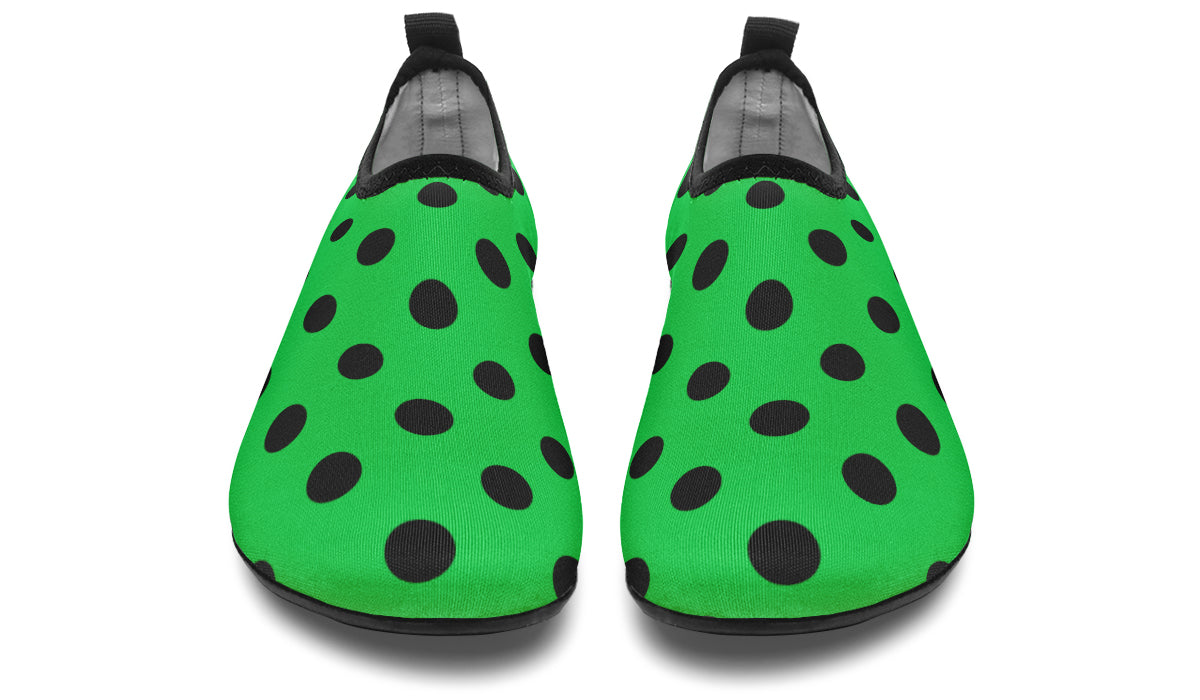 Lucky Green Polka Dot Water Shoes