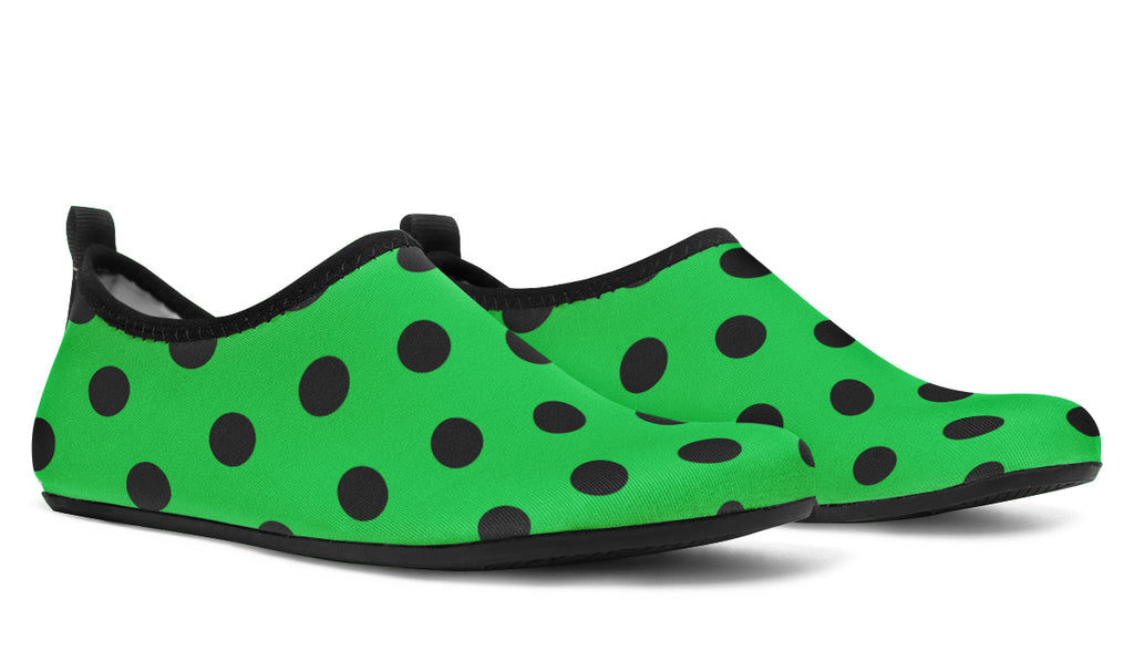 Lucky Green Polka Dot Water Shoes