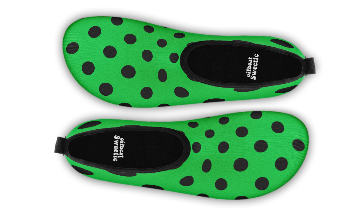 Lucky Green Polka Dot Water Shoes