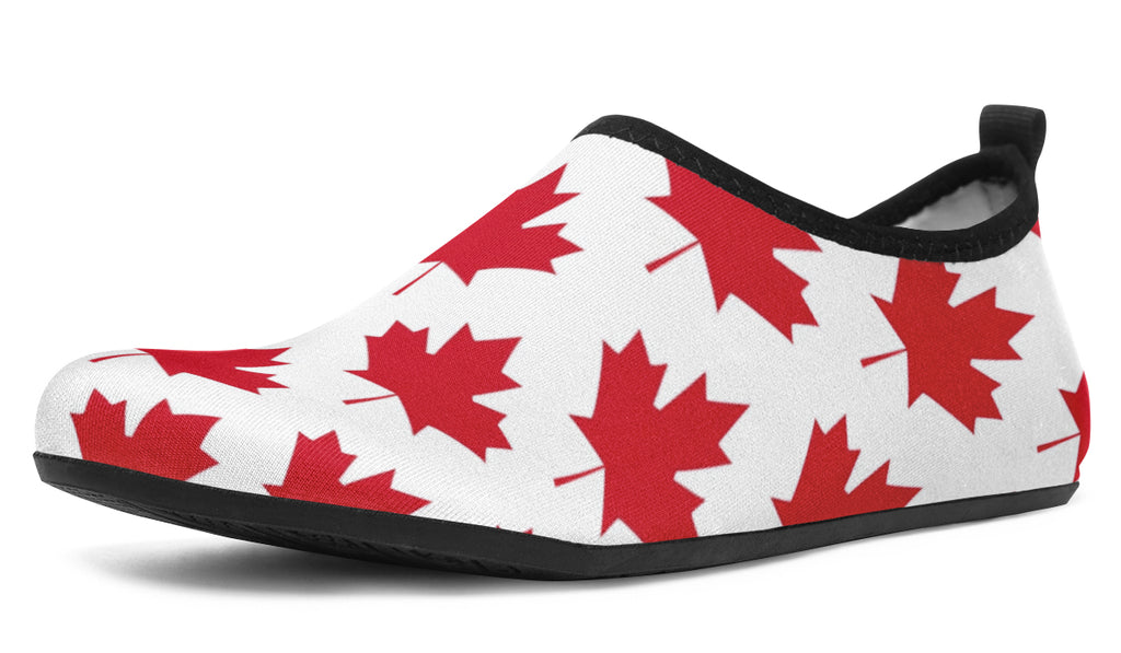 Maple Leaves White Water Shoes - Offbeat Sweetie