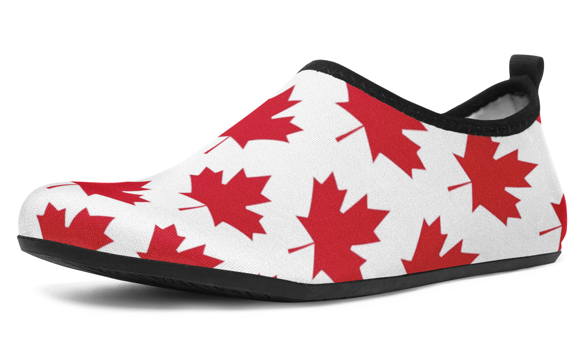 Maple Leaves White Water Shoes - Offbeat Sweetie