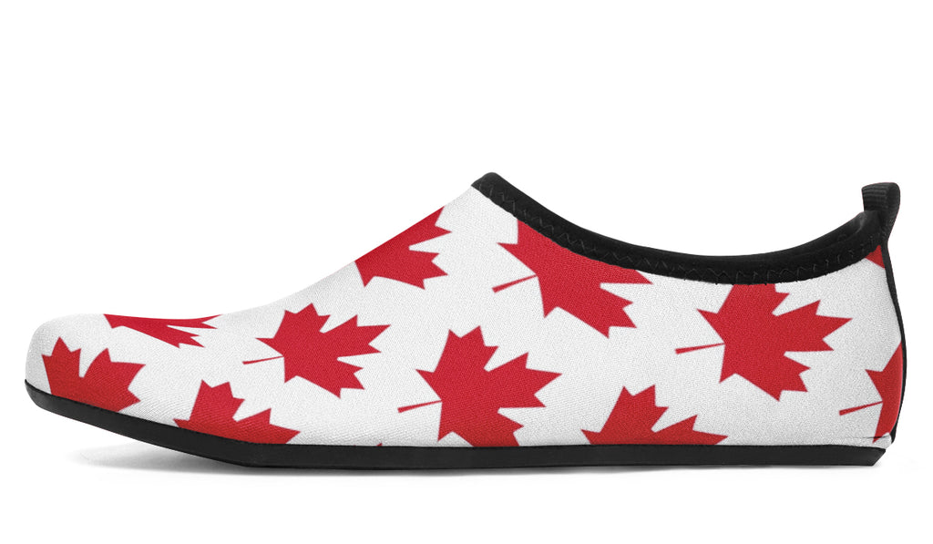 Maple Leaves White Water Shoes - Offbeat Sweetie