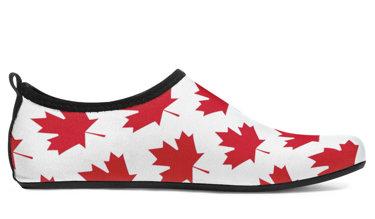 Maple Leaves White Water Shoes - Offbeat Sweetie