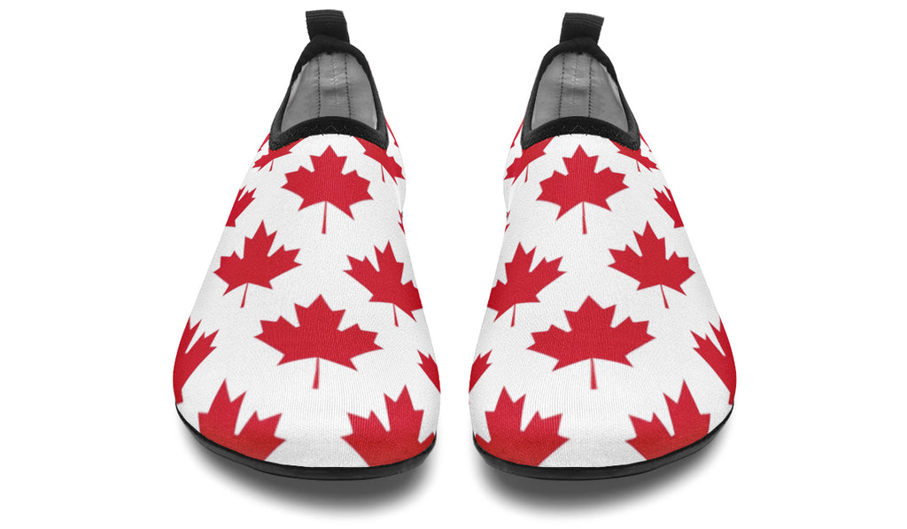 Maple Leaves White Water Shoes - Offbeat Sweetie