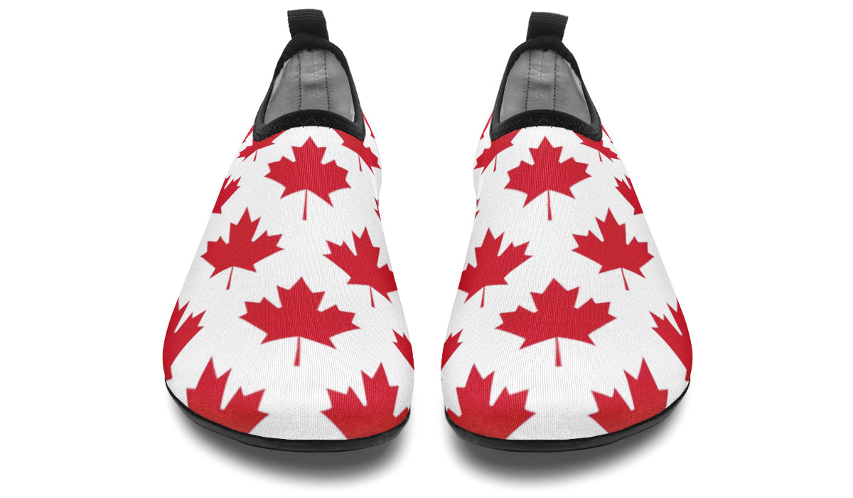 Maple Leaves White Water Shoes - Offbeat Sweetie