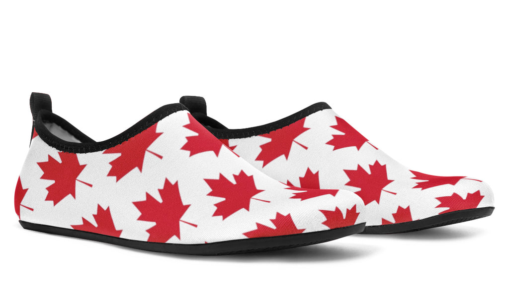 Maple Leaves White Water Shoes - Offbeat Sweetie