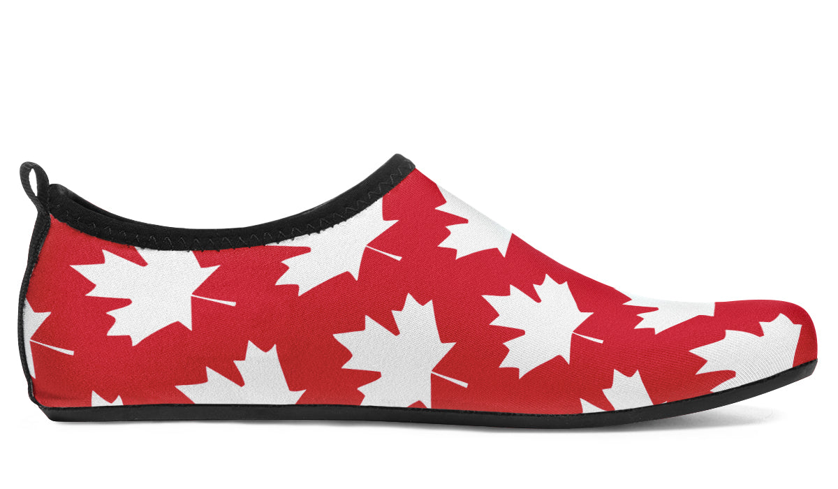Maple Leaves Red Water Shoes - Offbeat Sweetie