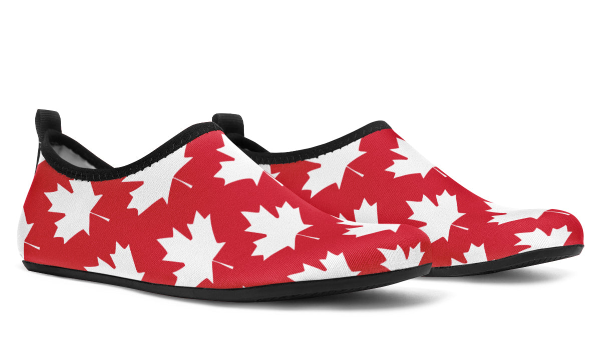 Maple Leaves Red Water Shoes - Offbeat Sweetie