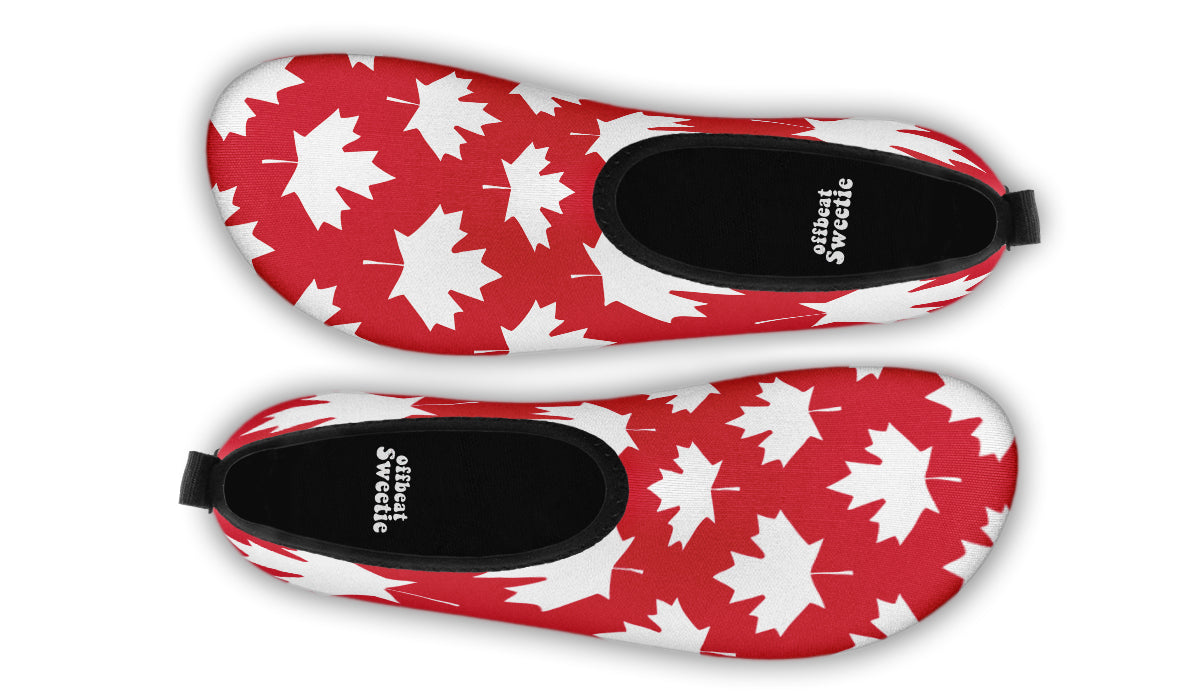 Maple Leaves Red Water Shoes - Offbeat Sweetie