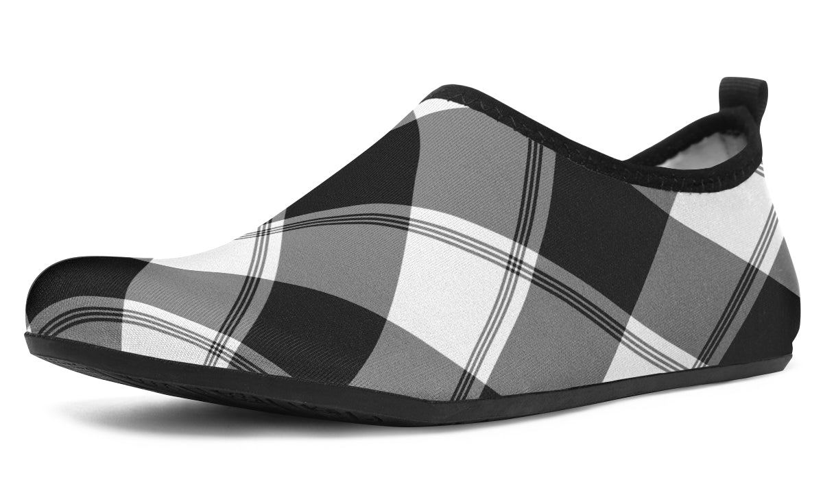 Black And White Plaid Water Shoes