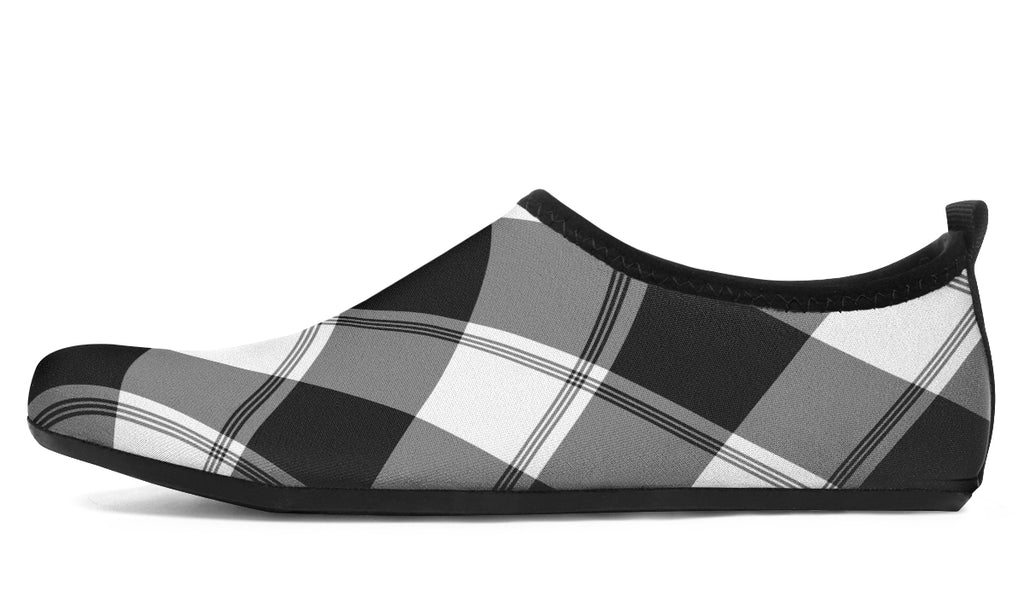 Black And White Plaid Water Shoes