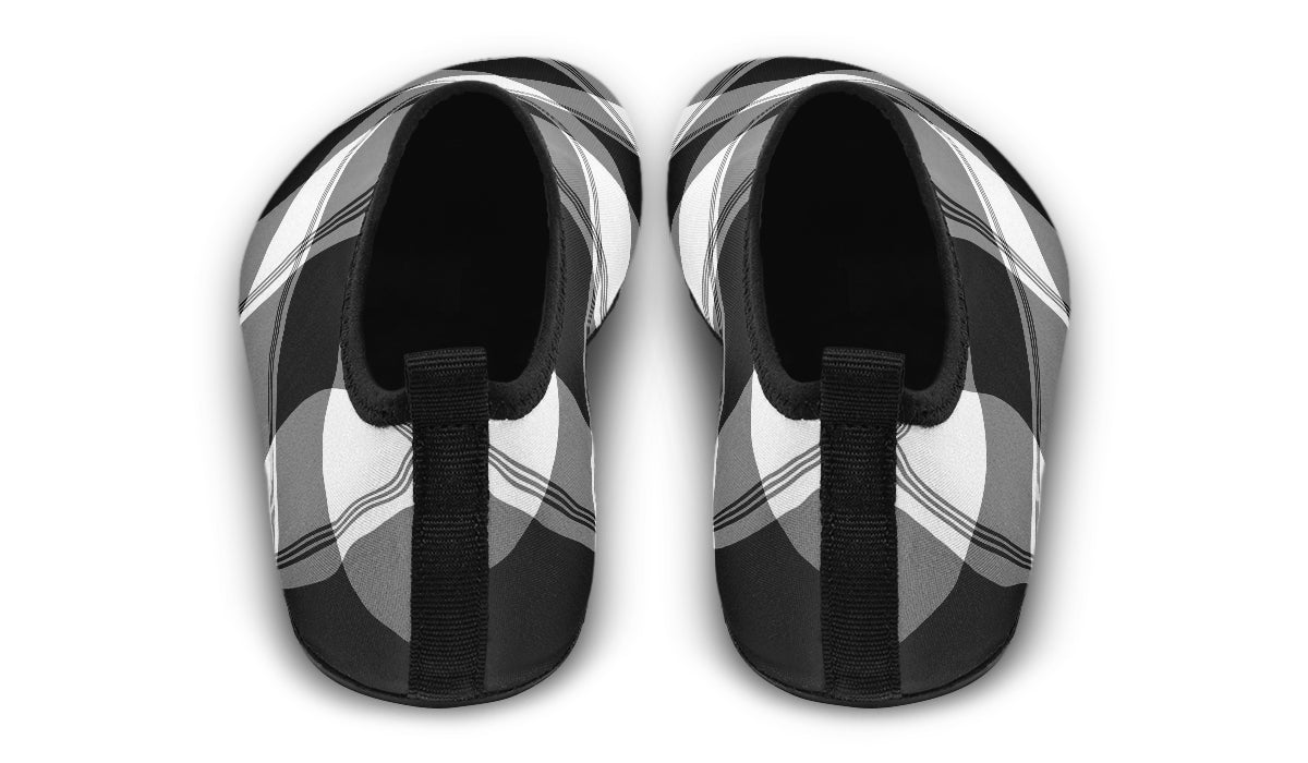 Black And White Plaid Water Shoes