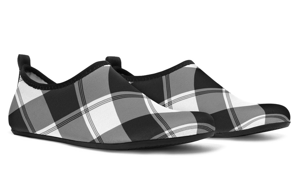 Black And White Plaid Water Shoes