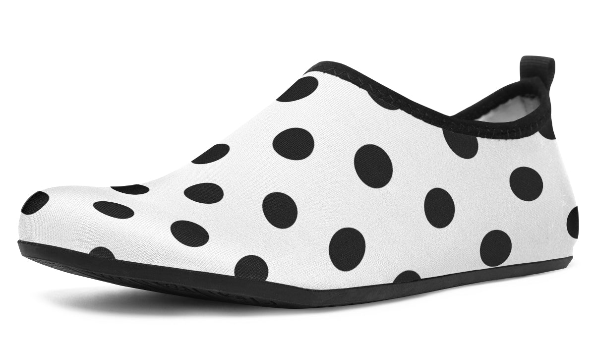 Marshmallow White Polka Dot Water Shoes