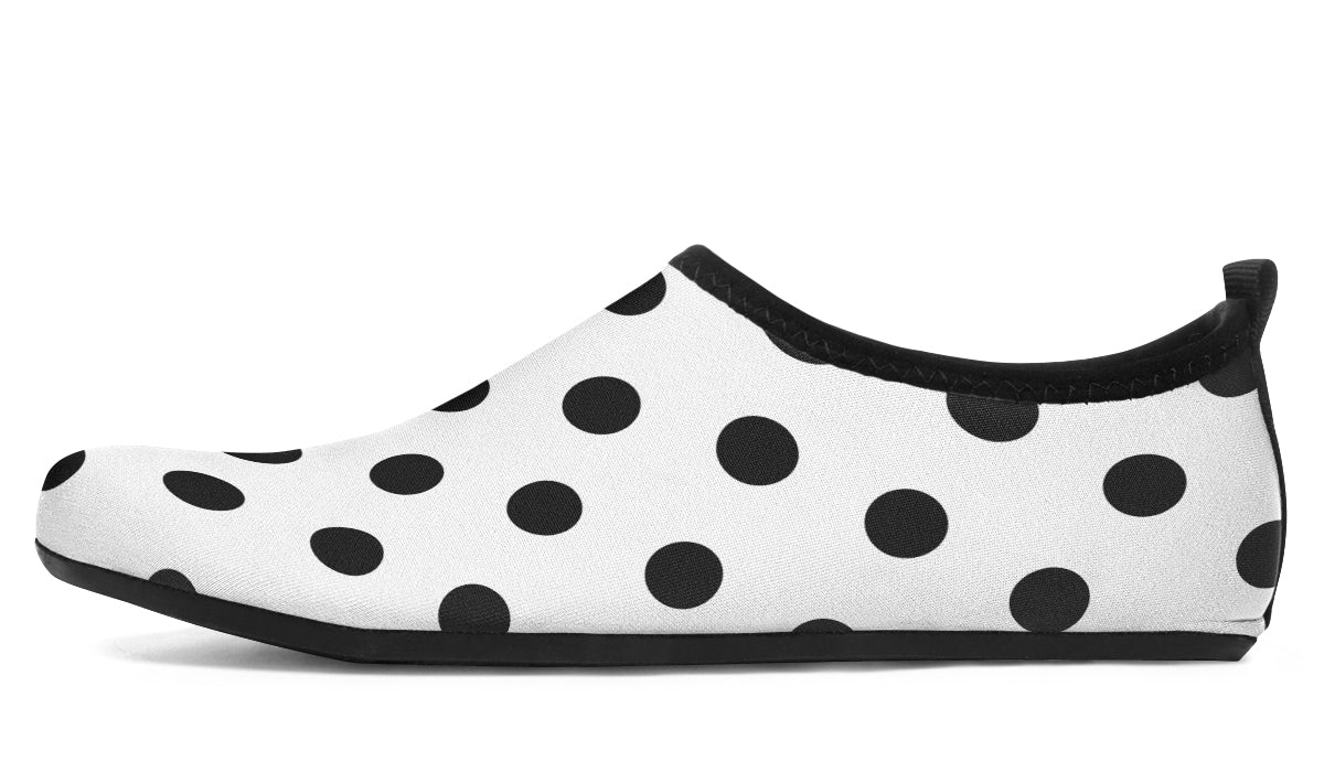 Marshmallow White Polka Dot Water Shoes