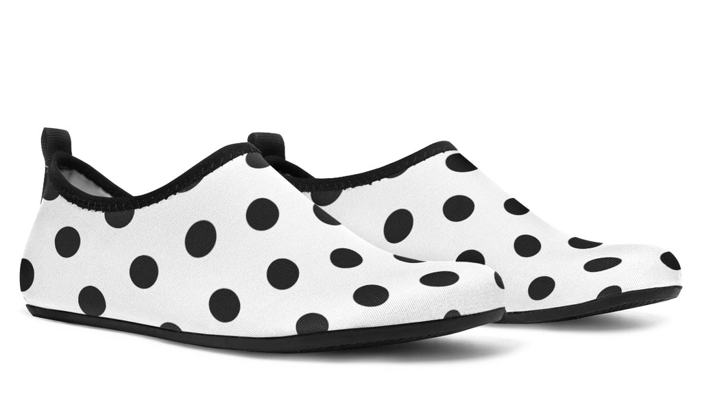 Marshmallow White Polka Dot Water Shoes