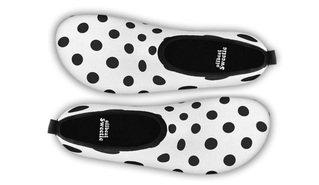 Marshmallow White Polka Dot Water Shoes
