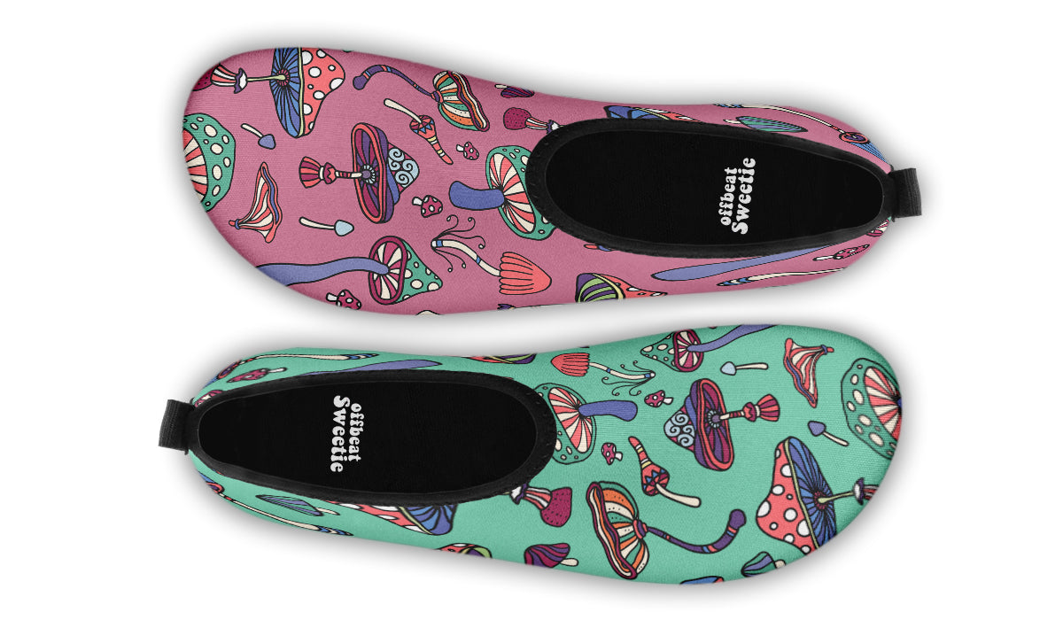 Mismatched Mushrooms Water Shoes - Offbeat Sweetie
