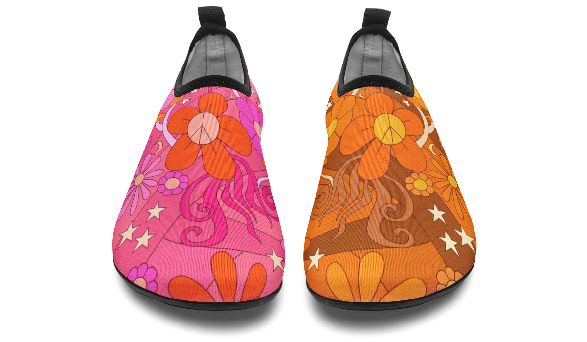 Molly's Mismatched Retro Daisies Water Shoes - Offbeat Sweetie