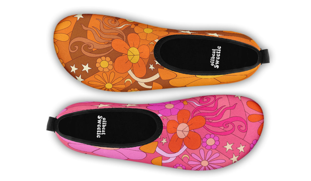 Molly's Mismatched Retro Daisies Water Shoes - Offbeat Sweetie