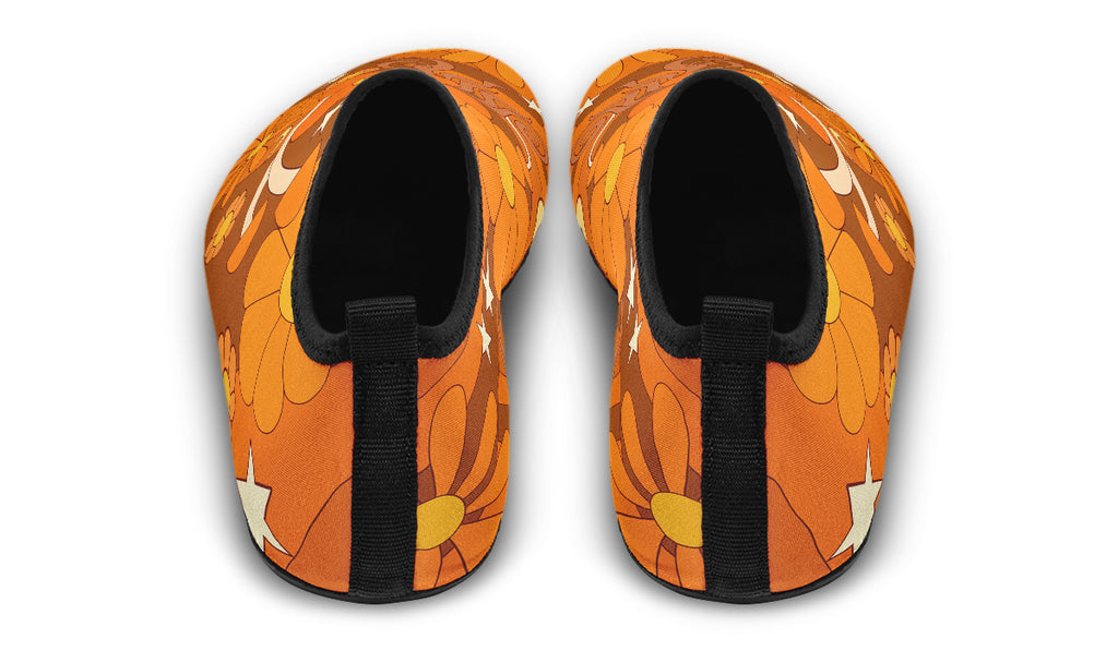 Molly's Orange Retro Daisies Water Shoes - Offbeat Sweetie
