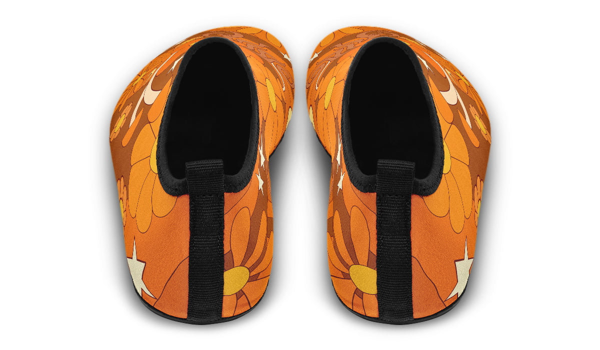 Molly's Orange Retro Daisies Water Shoes - Offbeat Sweetie