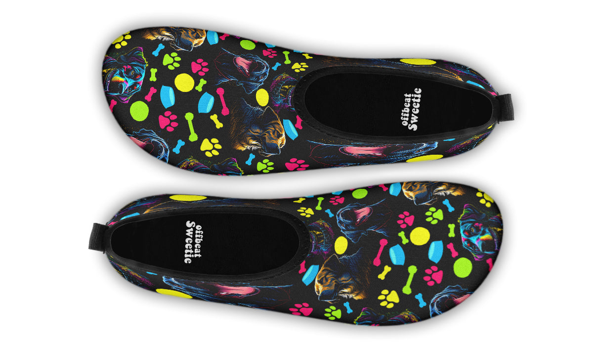 Neon Dogs Water Shoes - Offbeat Sweetie