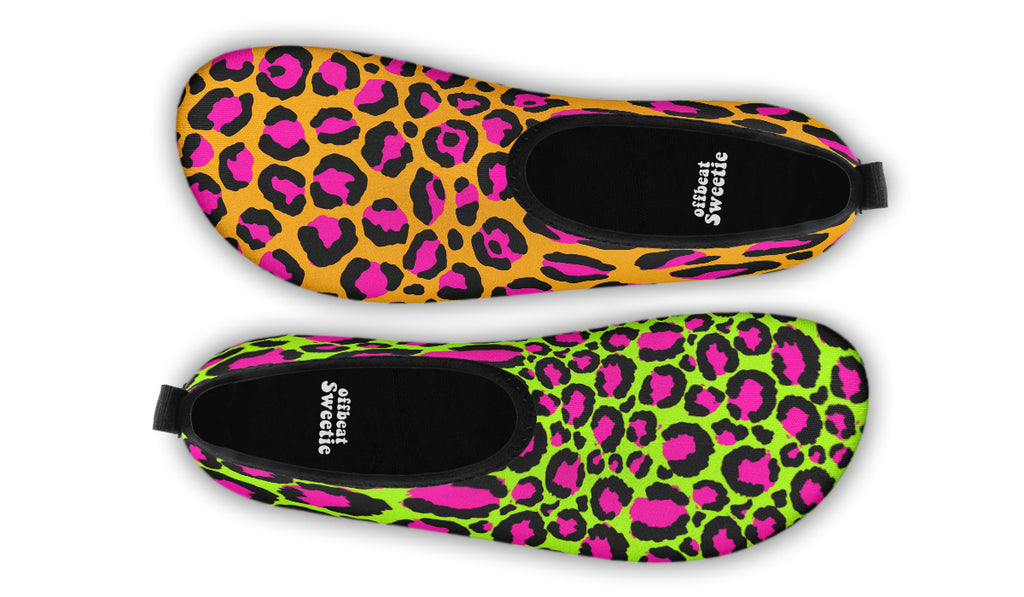 Neon Leopard x Neon Safari Mismatch Water Shoes