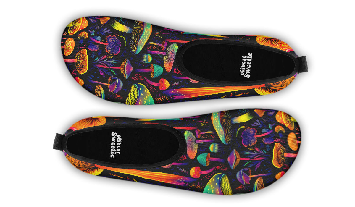 Neon Mushrooms Water Shoes - Offbeat Sweetie