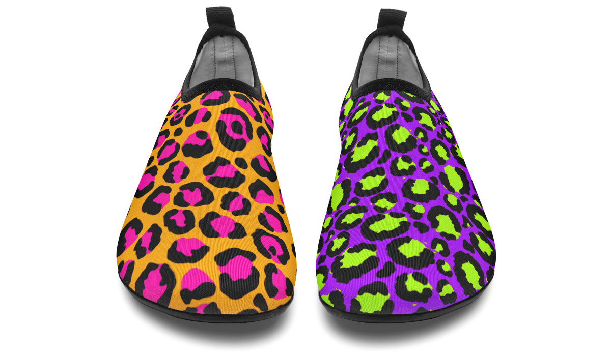 Neon Safari x Zombie Leopard Mismatch Water Shoes