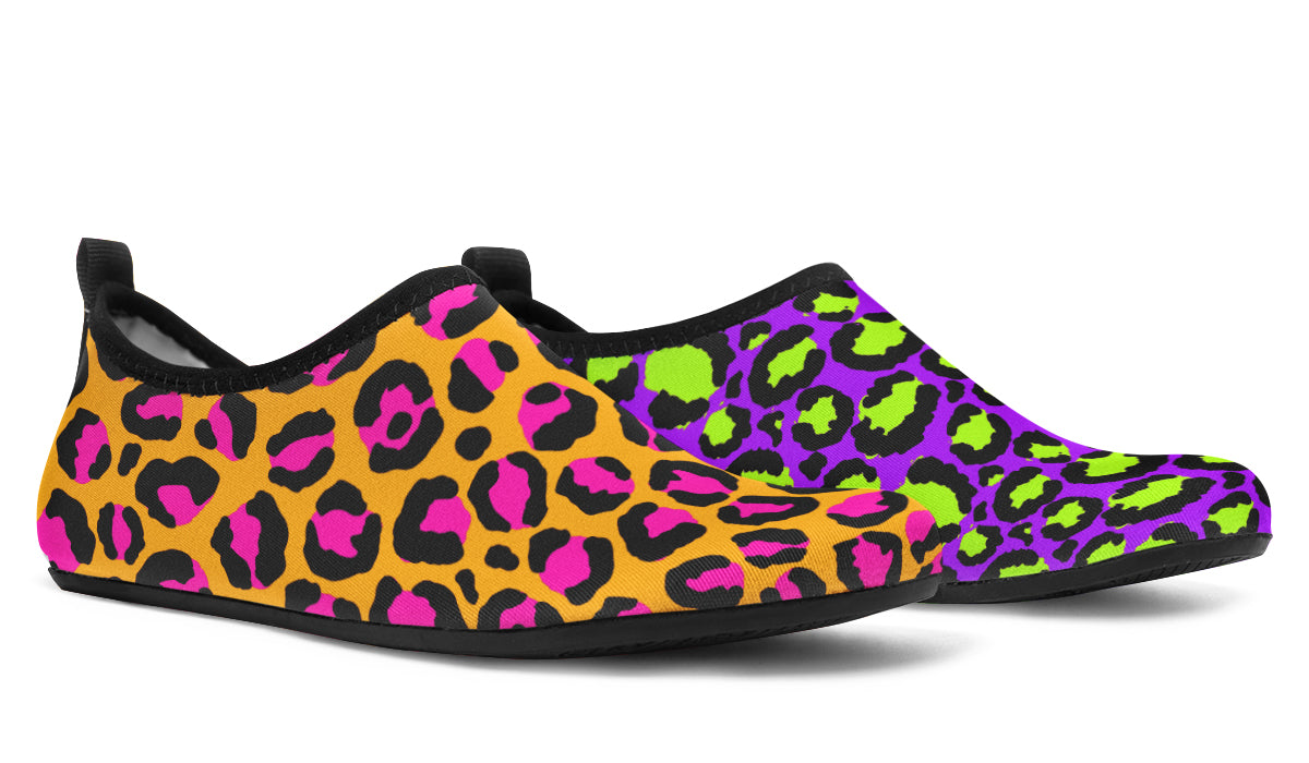 Neon Safari x Zombie Leopard Mismatch Water Shoes