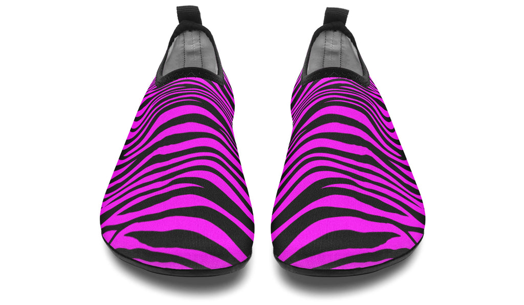 Neon Zebra Fuchsia Water Shoes