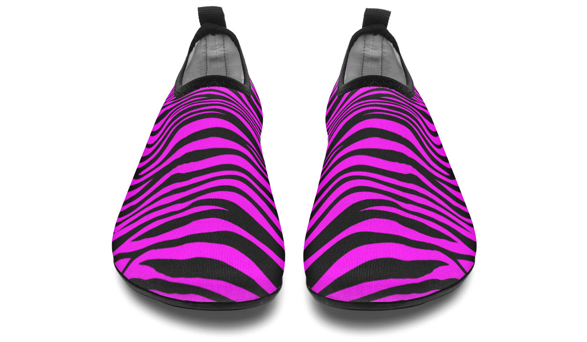 Neon Zebra Fuchsia Water Shoes