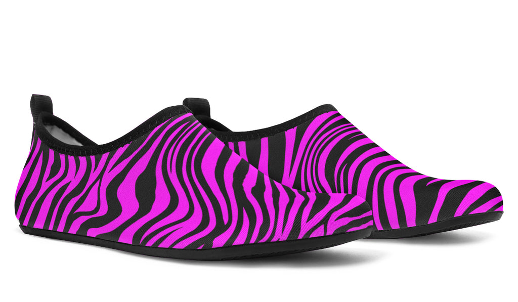 Neon Zebra Fuchsia Water Shoes