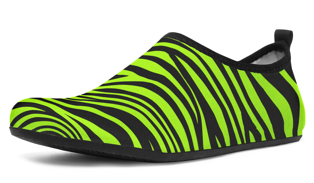 Neon Zebra Water Shoes - Offbeat Sweetie
