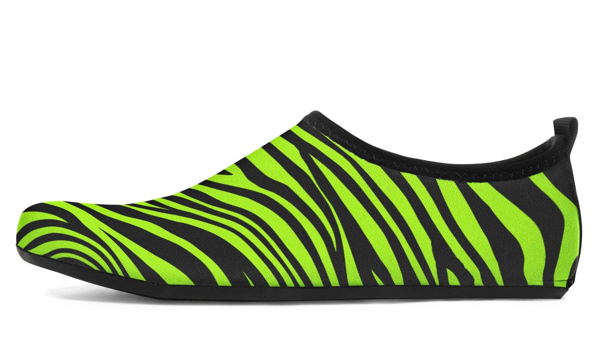 Neon Zebra Water Shoes - Offbeat Sweetie