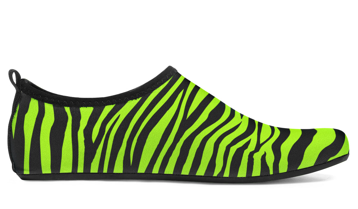 Neon Zebra Water Shoes - Offbeat Sweetie