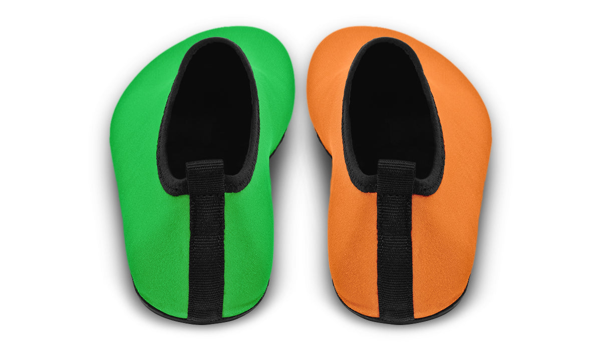 Orange and Green Mismatch Water Shoes - Offbeat Sweetie