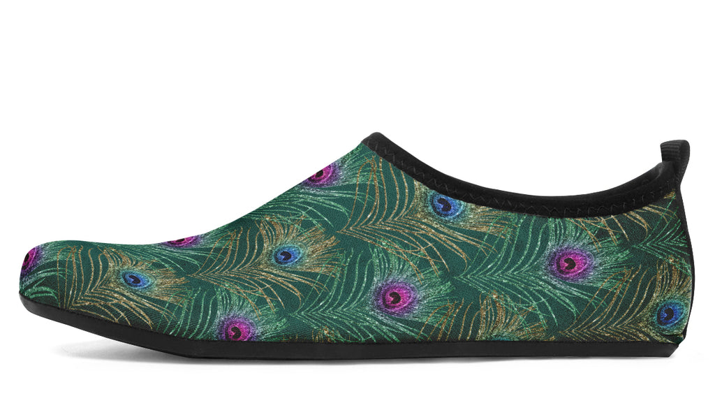Peacock Feathers Water Shoes - Offbeat Sweetie