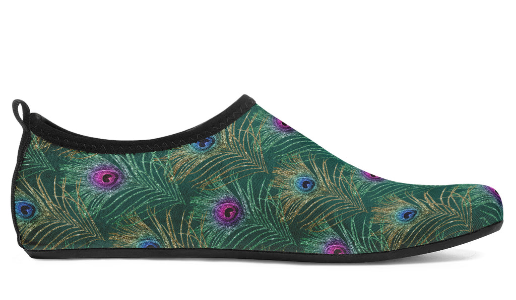 Peacock Feathers Water Shoes - Offbeat Sweetie