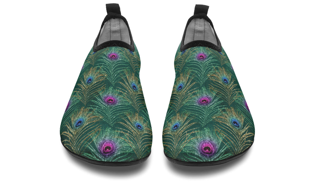 Peacock Feathers Water Shoes - Offbeat Sweetie