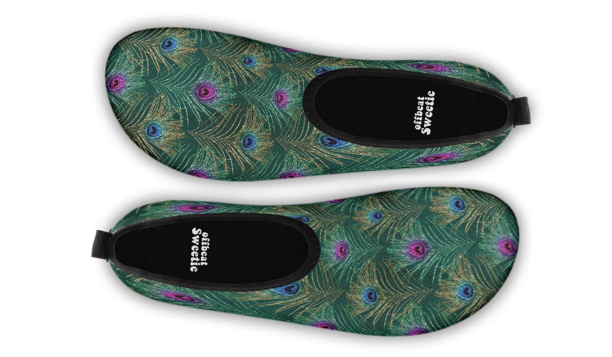 Peacock Feathers Water Shoes - Offbeat Sweetie