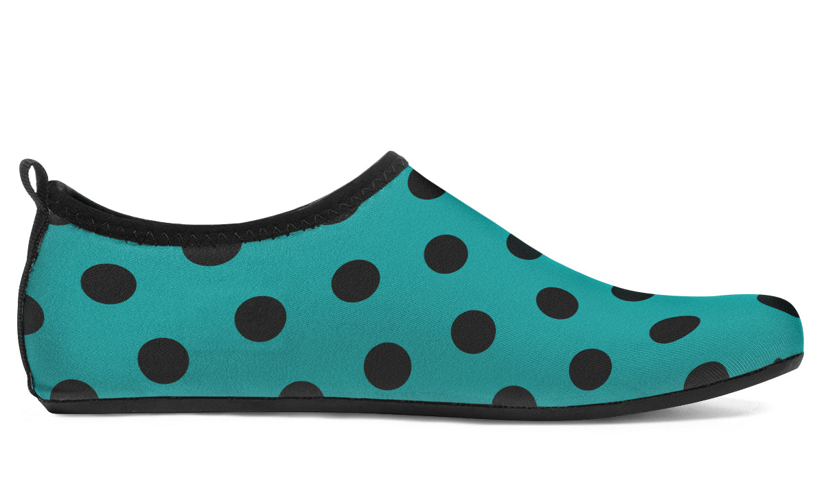 Penny Royal Teal Polka Dot Water Shoes