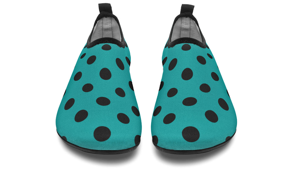 Penny Royal Teal Polka Dot Water Shoes