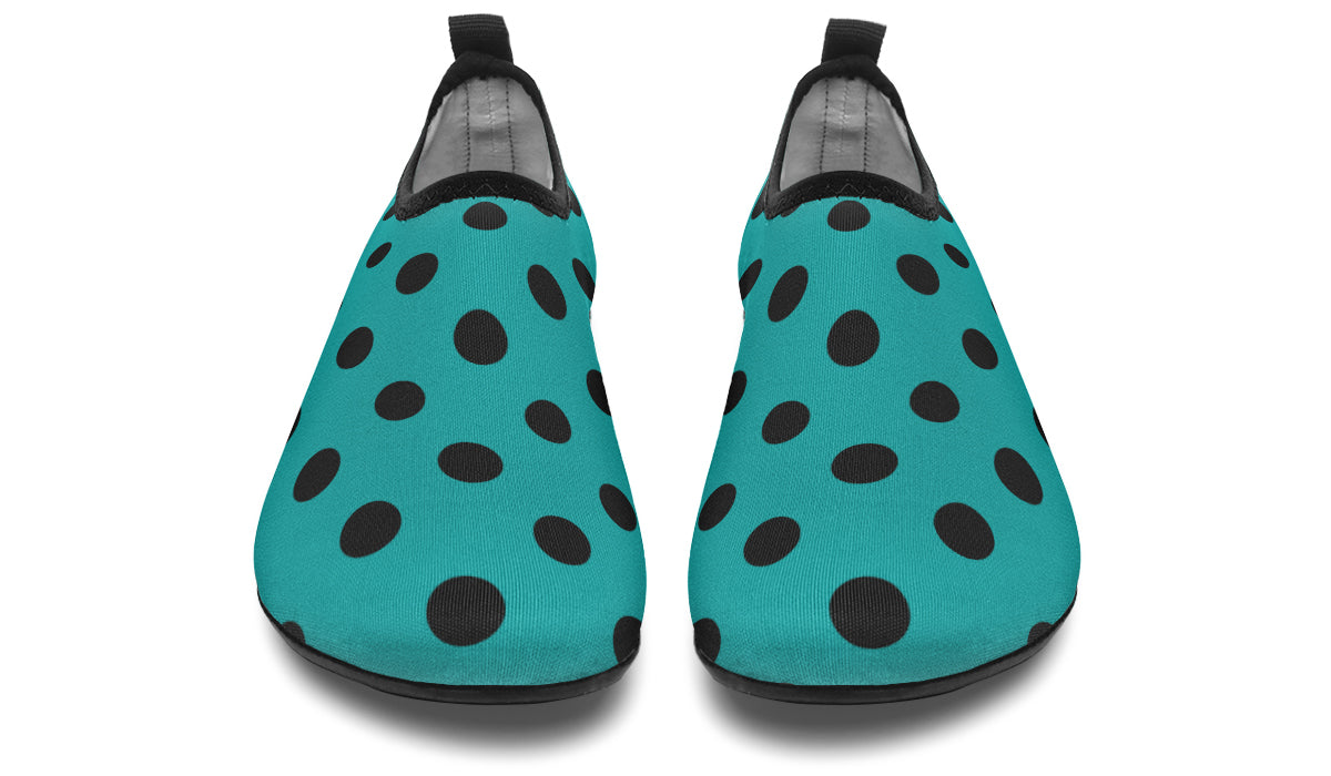 Penny Royal Teal Polka Dot Water Shoes