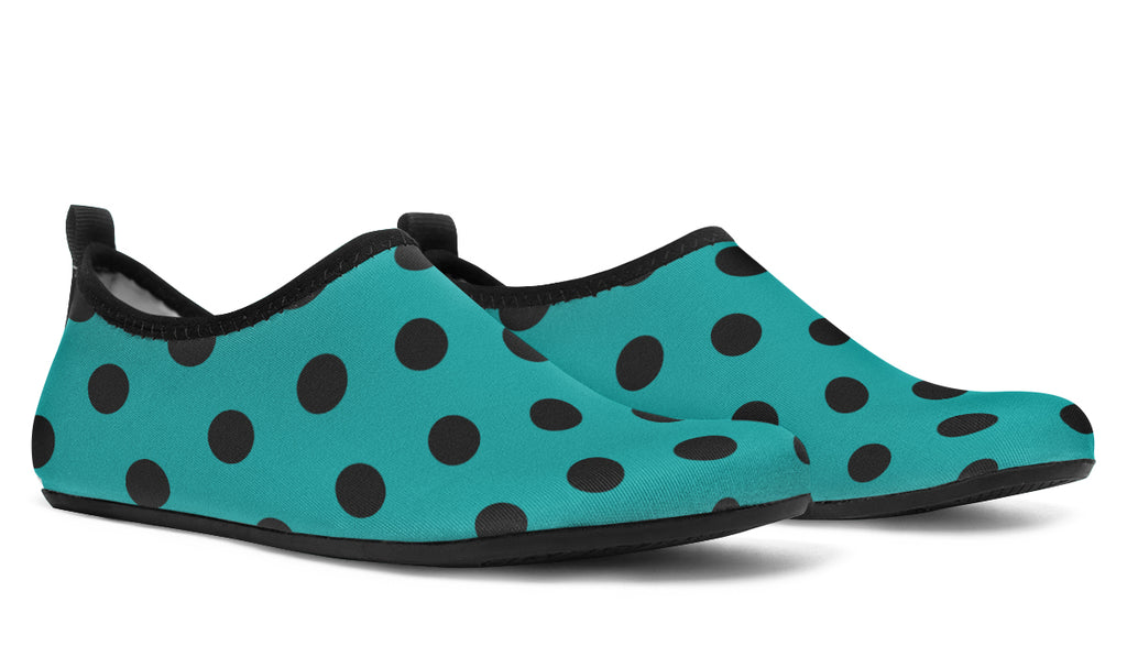 Penny Royal Teal Polka Dot Water Shoes