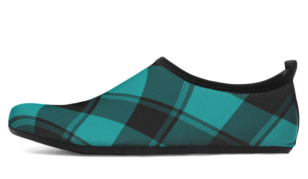 Pennyroyal Teal Plaid Water Shoes