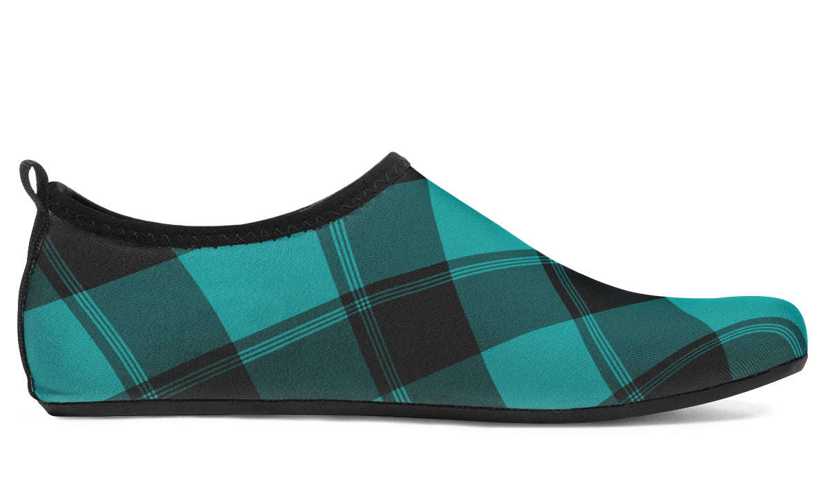 Pennyroyal Teal Plaid Water Shoes